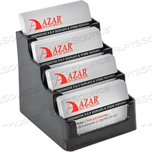 ЧЕРНАЯ 4-Х ЯРУСНАЯ ВИЗИТНИЦА / ПОДАРОЧНАЯ КАРТОЧКА