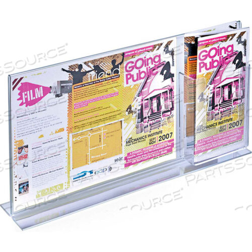 ДВУХСЛОЙНАЯ АКРИЛОВАЯ ВЫВЕСКА HLR С КАРМАНАМИ ДЛЯ БРОШЮР, 14 Ш X 11 В - КОЛ-ВО В УПАКОВКЕ 2