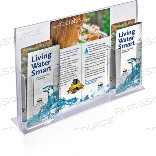 ДВУХСЛОЙНАЯ АКРИЛОВАЯ ВЫВЕСКА HLR С 2 ТРЕХСЛОЙНЫМИ КАРМАНАМИ ДЛЯ БРОШЮР, 18 Ш X 11 В - КОЛ-ВО В УПАКОВКЕ 2