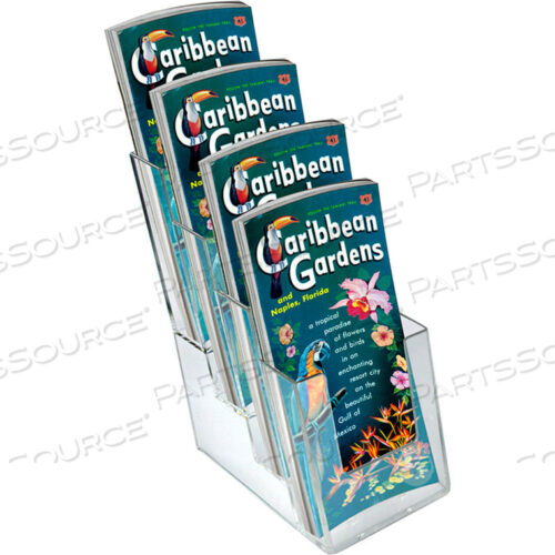 OEM#: 252388ЧЕТЫРЕХЪЯРУСНЫЙ ДЕРЖАТЕЛЬ БРОШЮР, 4-1/4 Ш X 6 Г X 10 В от Azar International