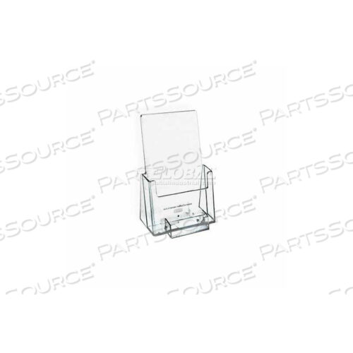 НАСТОЛЬНЫЙ ДЕРЖАТЕЛЬ ДЛЯ БРОШЮР, СКЛАДЫВАЮЩИЙСЯ В ТРИ РАЗА, С КАРМАНОМ ДЛЯ КАРТ
