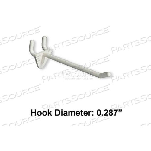 OEM#: 800074-WHT4 КРЮЧОК ИЗ НЕПРОЗРАЧНОГО ПЛАСТИКА, БЕЛЫЙ - УПАКОВКА 50 шт. от Azar International