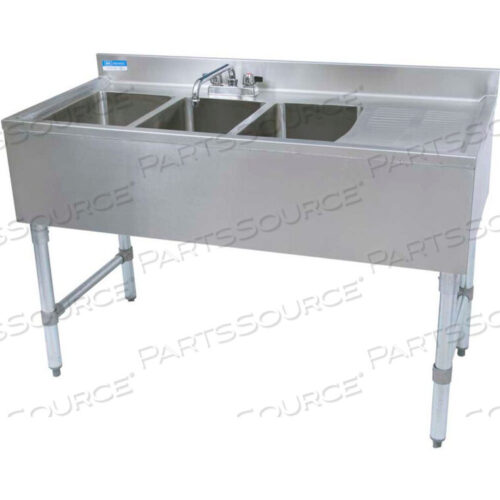 OEM#: UB4-21-348RSМОЙКА ИЗ НЕРЖАВЕЮЩЕЙ СТАЛИ, 3 КОМПОНЕНТА, ПОД БАРАБАННУЮ МОЙКУ, 48OAL, СЛИВНАЯ ПОЛКА СПРАВА от BK Resources, Inc.