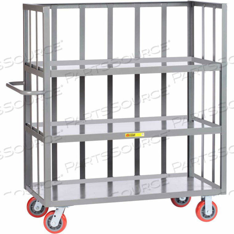 OEM#: S3L-2448-6PY 3-СТОРОННИЙ ГРУЗОВИК, РЕЕЧНЫЕ БОРТА, 3 ПОЛКИ С КАНАТНЫМИ КАНАВКАМИ, ГРУЗОПЕРЕВОЗКА 3600 ФУНТОВ, 24X48, ПОЛИМЕРНЫЕ КОЛЕСА от Little Giant