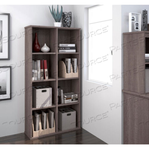 КНИЖНЫЙ ШКАФ CUBBY 4 ПОЛКИ 32-3/16Ш X 11-5/8Г X 62-13/16В КОРА СЕРАЯ