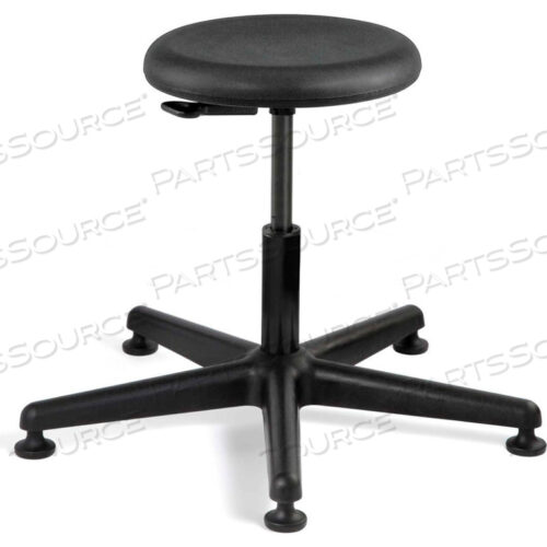 ТАБУРЕТ VERSA ИЗ ПОЛИУРЕТАНА, ЧЕРНЫЙ С ЧЕРНЫМ НЕЙЛОНОВЫМ ОСНОВАНИЕМ