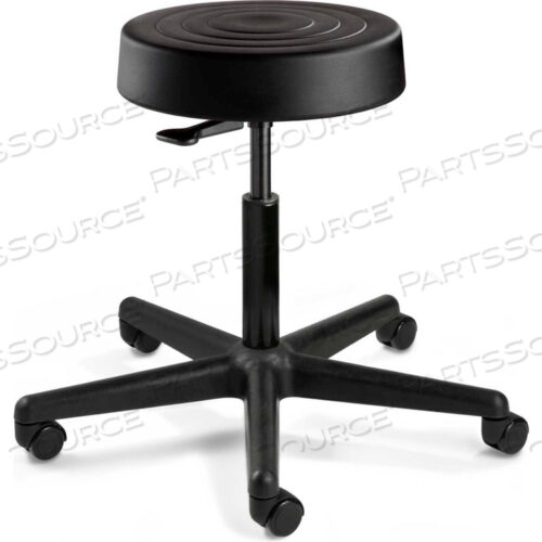 ТАБУРЕТ ERGOLUX БЕЗ СПИНКИ, ЧЕРНОЕ ПОЛИУРЕТАНОВОЕ СИДЕНЬЕ, ЧЕРНОЕ НЕЙЛОНОВОЕ ОСНОВАНИЕ