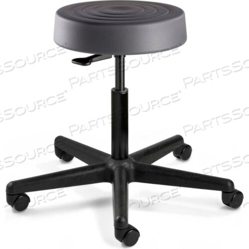 ТАБУРЕТ ERGOLUX БЕЗ СПИНКИ, СИДЕНЬЕ ИЗ ГРАФИТОВОГО ПОЛИУРЕТАНА, ОСНОВАНИЕ ИЗ ЧЕРНОГО НЕЙЛОНА