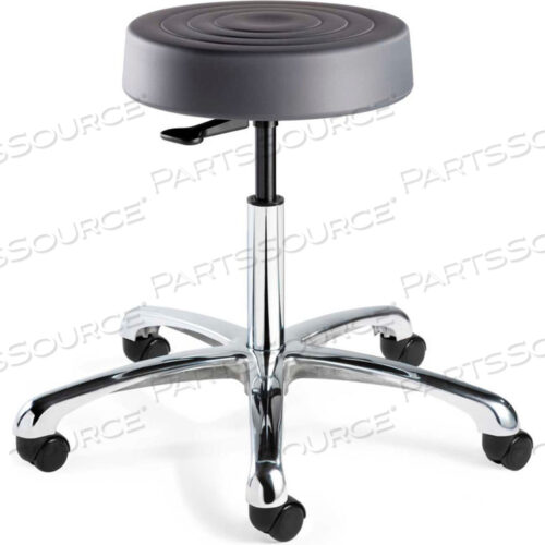 ТАБУРЕТ ERGOLUX БЕЗ СПИНКИ, СИДЕНЬЕ ИЗ ГРАФИТОВОГО ПОЛИУРЕТАНА, ОСНОВАНИЕ ИЗ АЛЮМИНИЯ