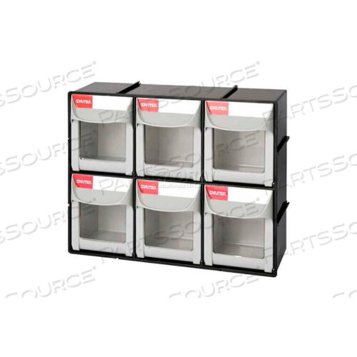 OEM#: 1010018Откидной контейнер для мусора SHUTER, 6 отделений, 12 Ш x 4 Г x 10 В от LDS Industries LLC