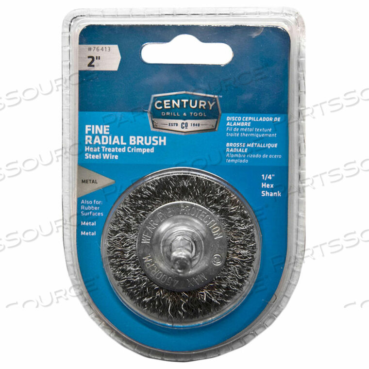 OEM#: 76413DRILL RADIAL WIRE BRUSH 2 DIA. STEEL CRIMPEED от Century Drill And Tool