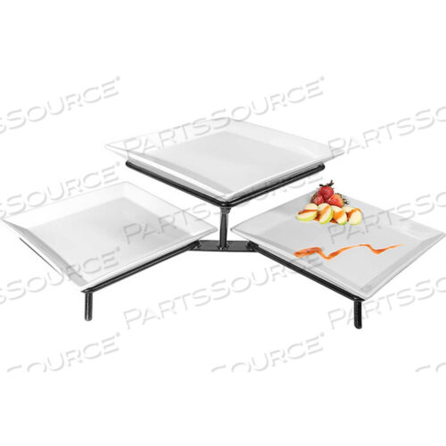 PRESTIGE PORCELAIN SQUARE WIRE ПЬЕДЕСТАЛ ПОДСТОЙНИК 16Ш X 34Г X 9В ЧЕРНЫЙ