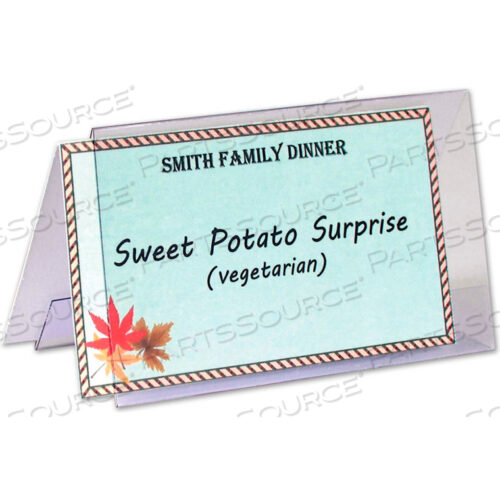 МАЛЕНЬКИЙ ЖЕСТКИЙ ТЯЖЕЛЫЙ ПЛАСТИКОВЫЙ ДЕРЖАТЕЛЬ ДЛЯ ИМЕННОЙ ПАЛАТКИ, 2 X 3 1/2, ПРОЗРАЧНЫЙ, 40/BX