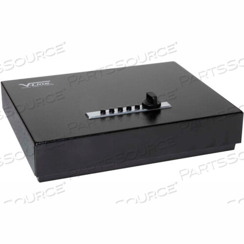 ТАКТИЧЕСКИЙ СЕЙФ ДЛЯ ПИСТОЛЕТА С ВЕРХНЕЙ ВЫДВИЖКОЙ, ВМЕСТИМОСТЬЮ НА 2 ОРУЖИЯ, 12 ШТ. X 9 ДН. X 2-1/2 ГЛАНЦЕВЫЙ ЧЕРНЫЙ