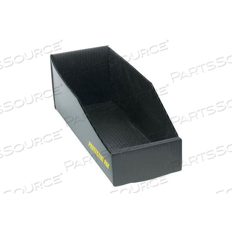 OEM#: 38908PROTEKTIVE PAK PLASTEK ESD OPEN BIN BOX, 6W X 24D X 4H by Desco
