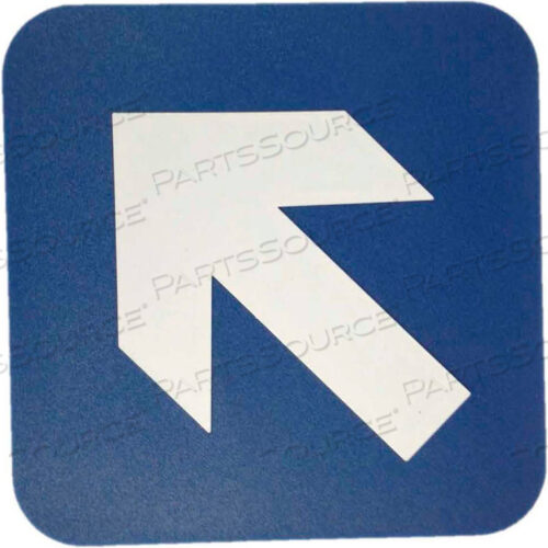 ЗНАК ADA С ДИАГОНАЛЬНОЙ СТРЕЛКОЙ, 6 X 6, СИНИЙ С ВЫПУКЛЫМИ БЕЛЫМИ БУКВАМИ