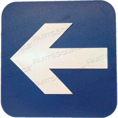 ЗНАК СТРЕЛКА ЧЕРЕЗ ADA, 6 X 6, СИНИЙ С ВЫПУКЛЫМИ БЕЛЫМИ БУКВАМИ