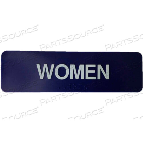 ЗНАК ADA ДЛЯ ЖЕНЩИН, 6 X 9, СИНИЙ С ВЫПУКЛЫМИ БЕЛЫМИ БУКВАМИ