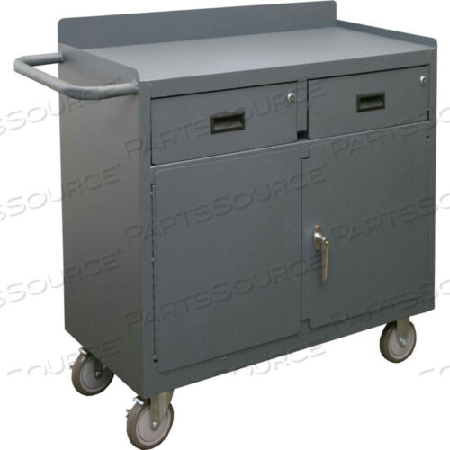 МОБИЛЬНЫЙ ШКАФ-СКАМЬЯ - 2 ЯЩИКА И СТОЛЕШНИЦА С КВАДРАТНЫМ КРОМОМ 41-7/8Ш X 18-1/8Г X 38-1/2В