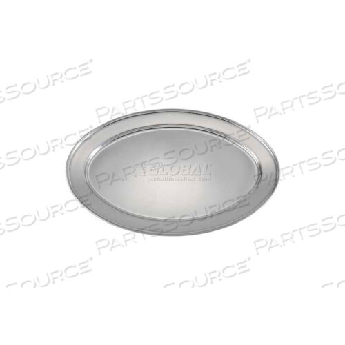 OVAL PLATTER, 20L, 13-3/4W, STAINLESS STEEL, OVAL