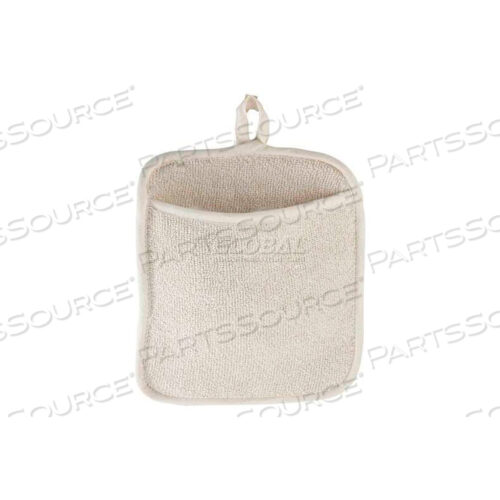 МАХРОВАЯ ПРИХВАТЫВАТЕЛЬНИЦА С КАРМАНОМ БЕЛАЯ