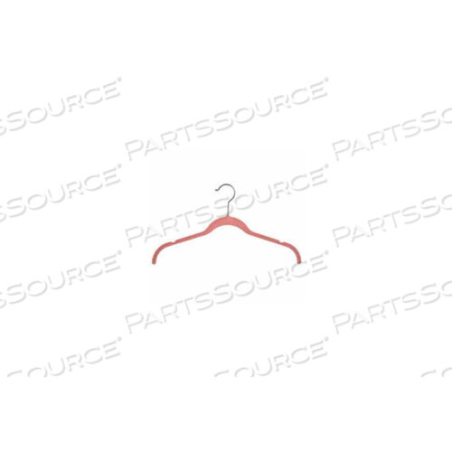 ВЕШАЛКА ДЛЯ РУБАШЕК И БЛУЗОК 17 Л С ВЫЕМКАМИ - ФЛОКИРОВАННЫЙ БАРХАТ РОЗОВОГО ЦВЕТА