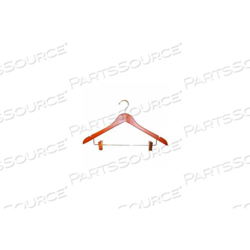 17 Л WISHBONE С КРЮЧКОМ ИЗ САТИНОВОГО ХРОМА И МЕТАЛЛИЧЕСКОЙ ПЕРЕКЛАДИНОЙ С ЗАЖИМАМИ - МАТОВЫЙ ТИК