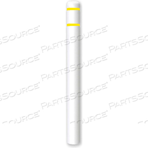 КРЫШКА ДЛЯ СТОЛБЦА 4,5 ДИАМЕТР X 64 ВЫСОТА, БЕЛАЯ/ЖЕЛТАЯ ЛЕНТА