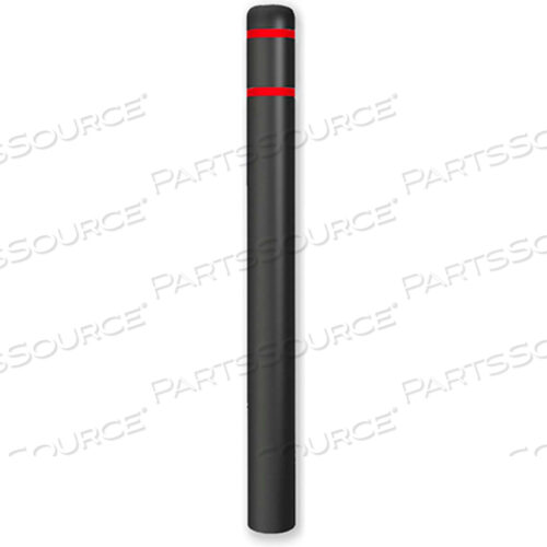 КРЫШКА ДЛЯ СТОЛБЦА 4.5 ДИАМЕТР X 52 ВЫСОТА, ЧЕРНАЯ/КРАСНАЯ ЛЕНТА