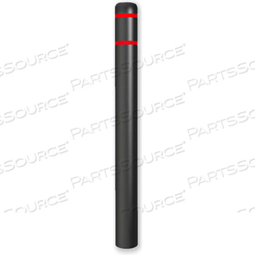 КРЫШКА ДЛЯ СТОЛБА ДИАМЕТР 7 X ВЫСОТА 72, ЧЕРНАЯ/КРАСНАЯ ЛЕНТА