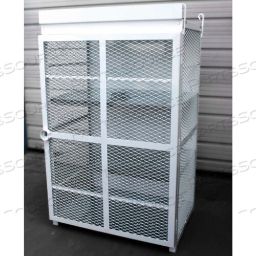 OEM#: ENC-20-18-WHITE18 ЕМКОСТЬ 20 ФУНТОВ ЦИЛИНДРЫ СВЕРХПРОЧНАЯ СТАЛЬНАЯ КЛЕТКА ДЛЯ ГАЗОВЫХ БАЛЛОНОВ 44WX30DX70H БЕЛАЯ, РУЧНОЕ ЗАКРЫТИЕ Почтовой службой
