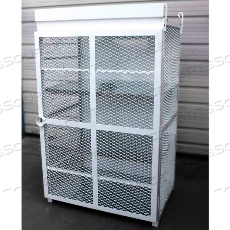 OEM#: ENC-20-18-WHITE18 ЕМКОСТЬ 20 ФУНТОВ ЦИЛИНДРЫ СВЕРХПРОЧНАЯ СТАЛЬНАЯ КЛЕТКА ДЛЯ ГАЗОВЫХ БАЛЛОНОВ 44WX30DX70H БЕЛАЯ, РУЧНОЕ ЗАКРЫТИЕ Почтовой службой