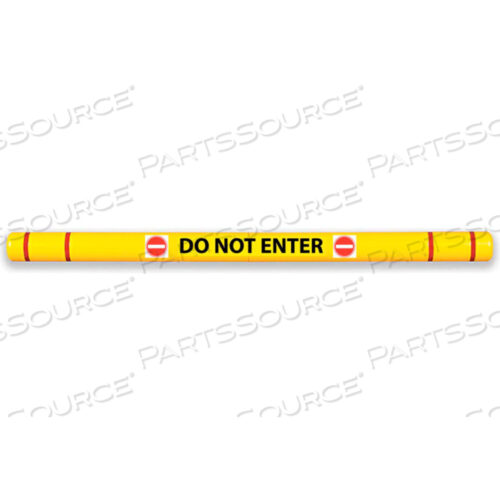 шлагбаум, 4,5 диам. X 80 дл., ЖЕЛТАЯ/КРАСНАЯ ЛЕНТА, СИМВОЛ «ВХОД ЗАПРЕЩЕН»