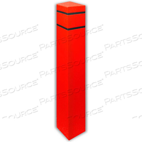 КРЫШКА ДЛЯ СТОЛБЦА КВАДРАТНАЯ ДИАМЕТРОМ 6,5 X ВЫСОТА 55, КРАСНО-ЧЕРНАЯ ЛЕНТА