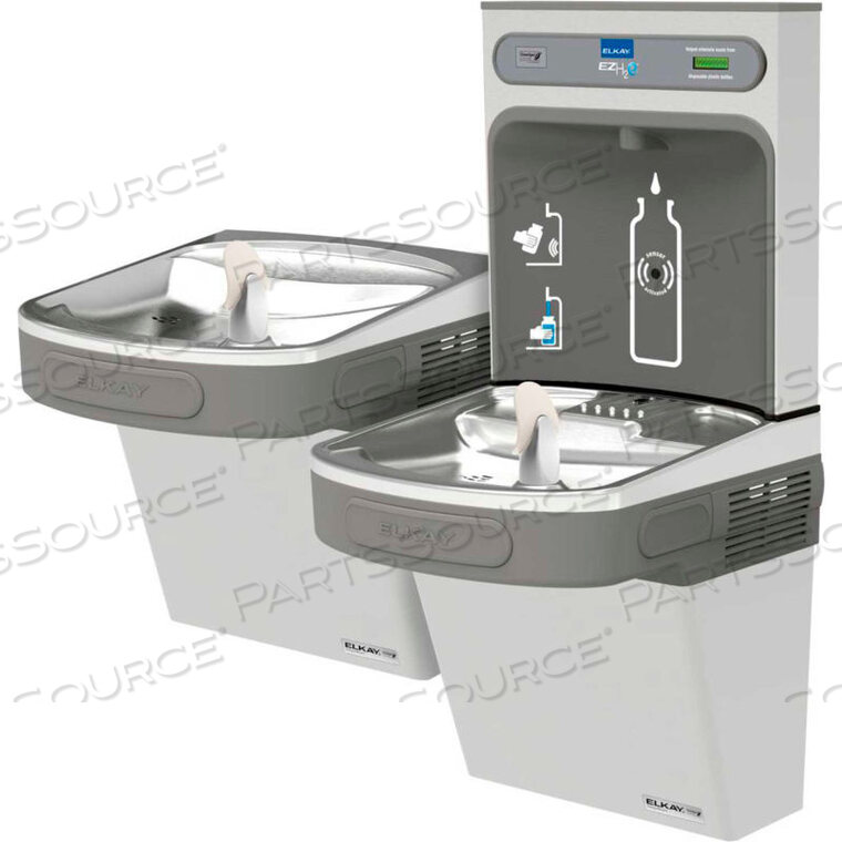 OEM#: EZSTLG8WSSKEZH2O СТАНЦИЯ ДЛЯ ЗАПРАВКИ БУТЫЛОК ВОДЫ, ДВУХУРОВНЕВЫЙ ЗЕЛЕНЫЙ ADA-ХОЛОДИЛЬНИК, ХОЛОДИЛЬНАЯ СТАЛЬ, SS, Elkay