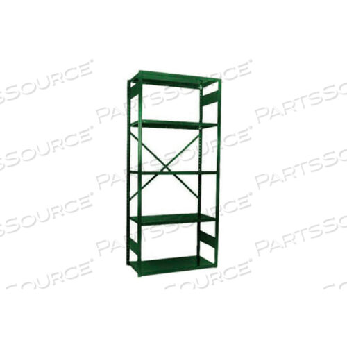 ОТКРЫТЫЙ СТАРТОВЫЙ БЛОК ПОЛОК VG-20 GAUGE - 36 Ш X 24 Г X 84 В С 7 ПОЛКАМИ, ТЕКСТУРИРОВАННЫЙ ВЕЧНОЗЕЛЕНЫЙ