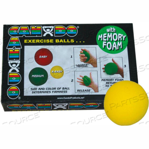 OEM#: 10-0776CANDO MEMORY FOAM SQUEEZE BALL, ДИАМЕТР 2,5, ЖЕЛТЫЙ, X-EASY от Fabrication Enterprises