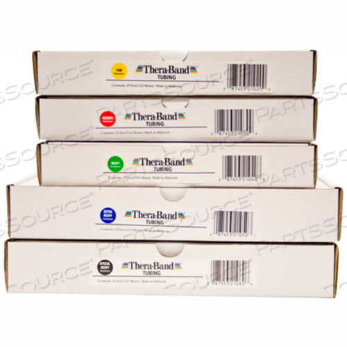 OEM#: 10-1068 ЛАТЕКСНАЯ ТРУБА ДЛЯ ТРЕНИРОВОК THERA-BAND, 25 РУЛОНОВ/КОРОБКА, НАБОР 5 ЦВЕТОВ от Fabrication Enterprises