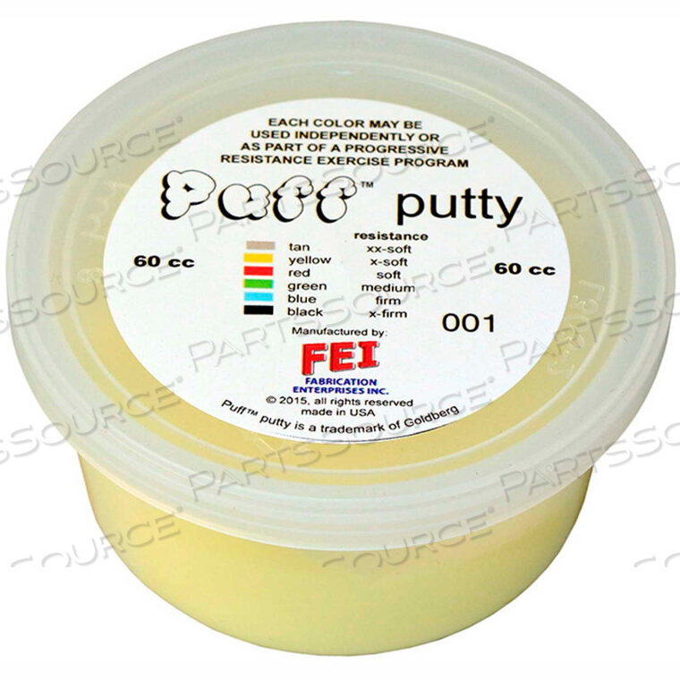 OEM#: 10-1401PUFF LITE ЦВЕТНАЯ ШПАТЛЕВКА ДЛЯ ТРЕНИРОВОК, X-SOFT, ЖЕЛТАЯ, 60CC от Fabrication Enterprises