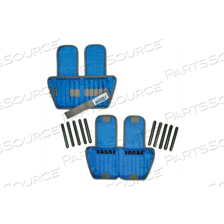 OEM#: 10-3332-2Утяжелитель для лодыжки с регулируемой манжетой для взрослых, 10 фунтов, синий, 1 пара от Fabrication Enterprises