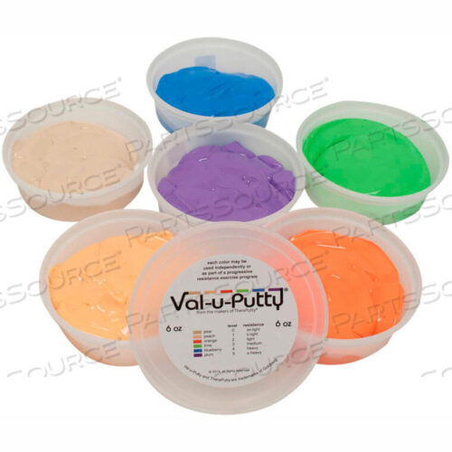 OEM#: 10-3936VAL-U-PUTTY EXERCISE PUTTY, 6 OUNCE, SET OF 6 (6 COLORS) by Fabrication Enterprises