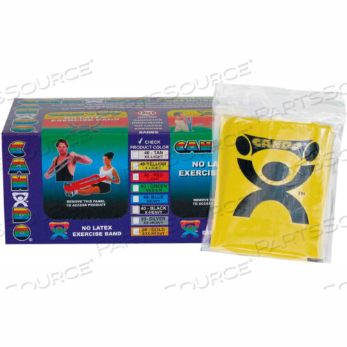 OEM#: 10-5641CANDO LATEX FREE PRE-CUT FERCISE BAND, X-LIGHT, ЖЕЛТЫЙ, 48 ЛИНИЙ, КОРОБКА ИЗ 40 ШТ. от Fabrication Enterprises