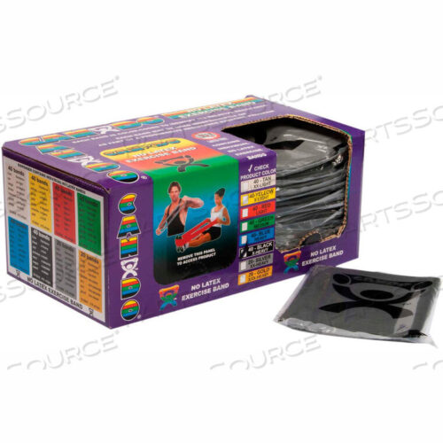 OEM#: 10-5645CANDO LATEX FREE PRE-CUT FERCISE BAND, X-HEAVY, ЧЕРНЫЙ, 48 ЛИНИЙ, КОРОБКА ИЗ 40 ШТ. от Fabrication Enterprises
