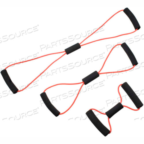 OEM#: 10-5832CANDO BOWTIE TUBING EXERCISER, FULL BODY SET -14, 22, 30), RED, 3/SET by Fabrication Enterprises