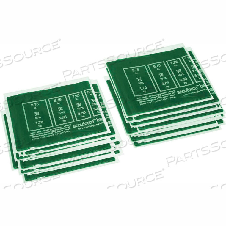 OEM#: 10-5943CANDO ACCUFORCE EFERCISE BAND, ЗЕЛЕНЫЙ, 48L BAND, КОРОБКА ИЗ 40 ШТ. от Fabrication Enterprises