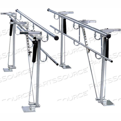 OEM#: 15-4091DELUXE FLOOR MOUNTED PARALLEL BARS, HEIGHT/WIDTH ADJUSTABLE, 10 L by Fabrication Enterprises