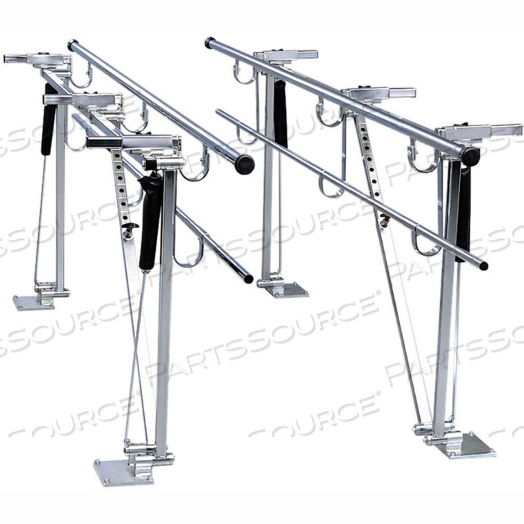 OEM#: 15-4091DELUXE FLOOR MOUNTED PARALLEL BARS, HEIGHT/WIDTH ADJUSTABLE, 10 L by Fabrication Enterprises