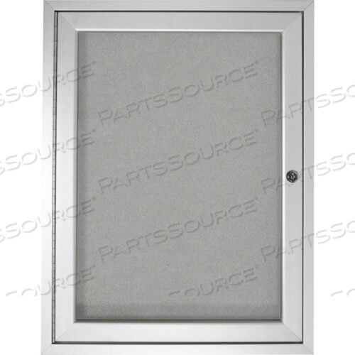 ЗАКРЫТАЯ ДОСКА ОБЪЯВЛЕНИЙ - ДЛЯ УЛИЦЫ / ВНУТРИ - ВИНИЛ - 36 X 36 H - СЕРЕБРИСТАЯ