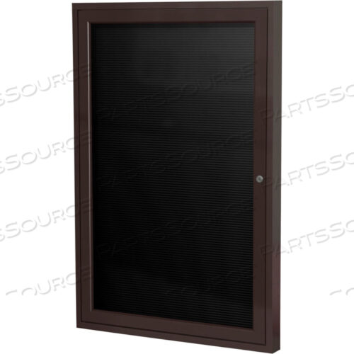 ВСТАВНАЯ ДОСКА ДЛЯ ПИСЕМ - НАРУЖНАЯ / ВНУТРЕННЯЯ - 1 ДВЕРЬ - ЧЕРНЫЙ ВИНИЛ С БРОНЗОВОЙ РАМКОЙ - 24 X 18