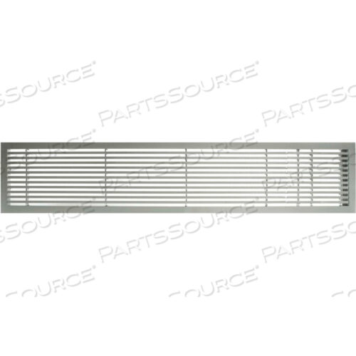 AG20 SERIES 4 X 24 SOLID ALUM FIXED BAR SUPPLY/RETURN AIR VENT GRILLE, BRUSHED SATIN W/RIGHT DOOR